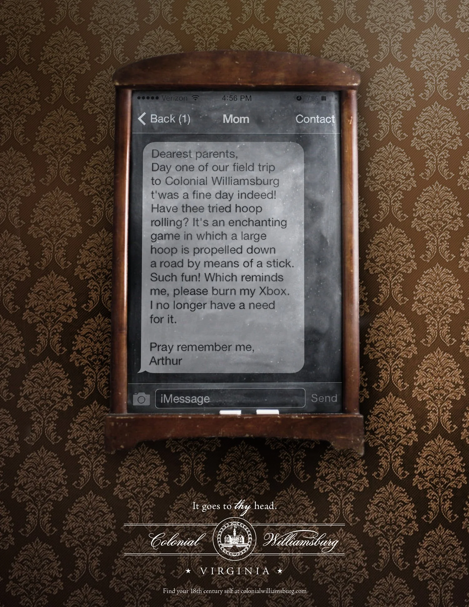 Colonial Williamsburg ad