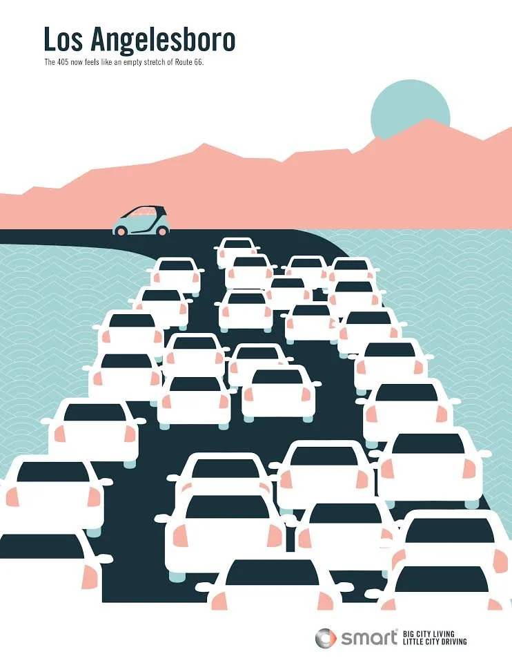 Smart Car — Los Angelesboro print ad