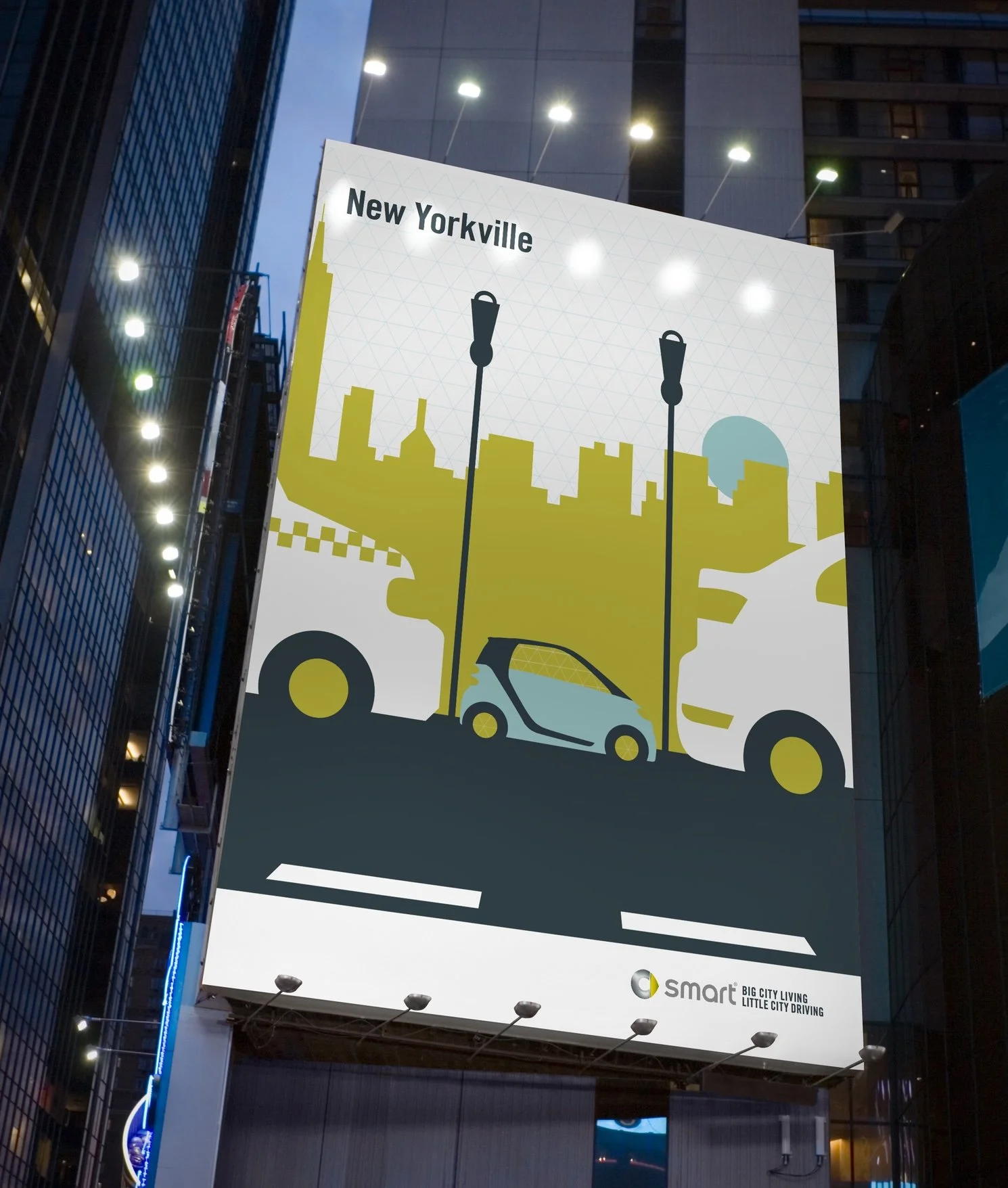 Smart Car guerrilla out-of-home