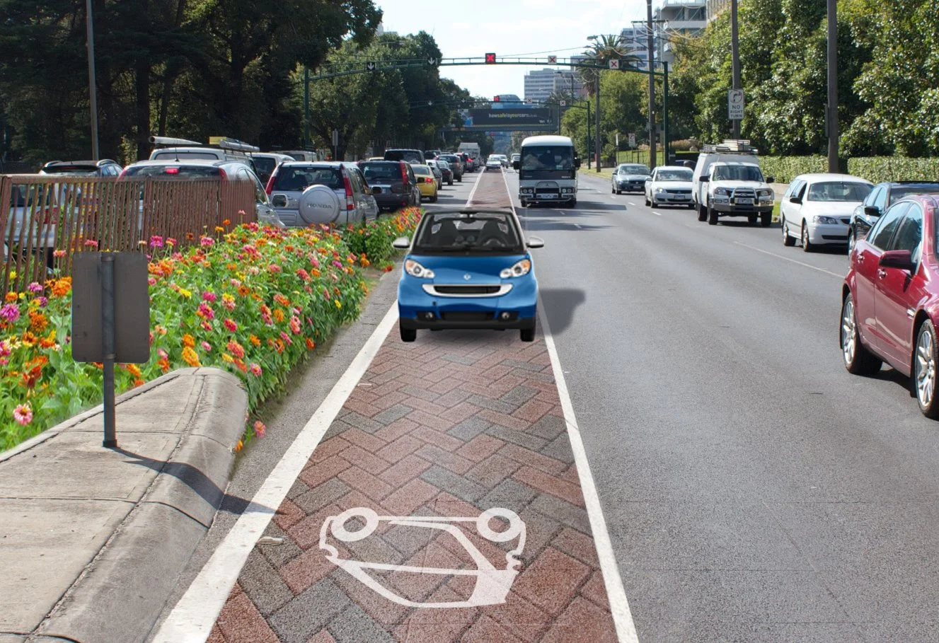 Smart Car bike lane ad