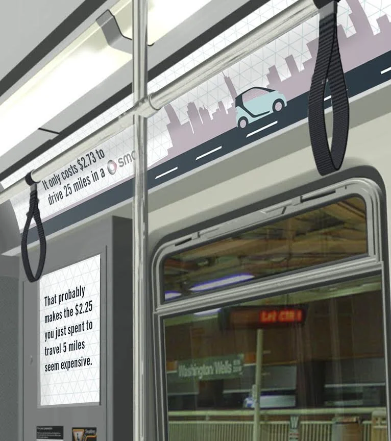 Smart Car subway ad